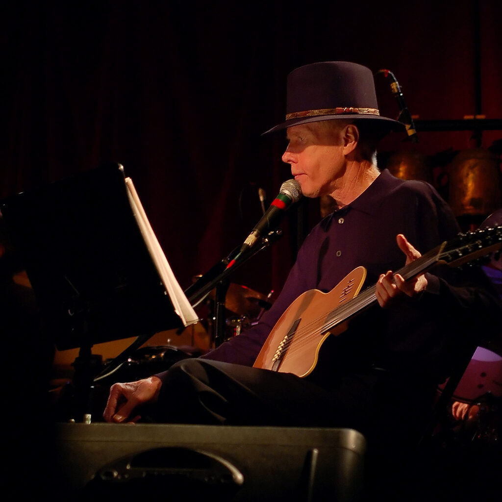 A photo of Jandek performing live in 2007.